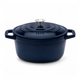 Casseruola in ghisa blu navy da 22 cm ALMA22 La Fonderie 1890