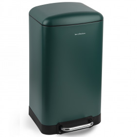 Pattumiera da cucina a pedale Acciaio inox n ° 863 Grande capacità di 40 L,  verde scuro